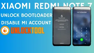 Xiaomi Redmi Note 7 Unlock Bootloader & Disable Mi Account