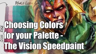 Choosing Your Color Palette - Painting The Vision (avengers) Limited Color Palette - Art Giveaway