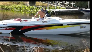 Deland Fl- St Johns River Man Runs After Boat Almost Lost It