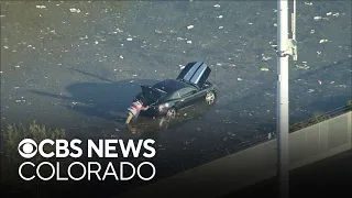 Watch helicopter's flight above Greeley, Colorado, after major flooding and hailstorm