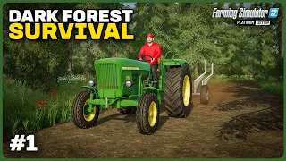 A NEW ADVENTURE!! Dark Forest Survival Farming Simulator 22 Let's Play Part 1