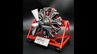 Wright Cyclone Radial Airplane Engine 1/12 Scale Model Kit Build Review How To Metallics Wiring Prop