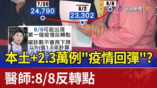 本土+2.3萬例"疫情回彈"? 醫師:8/8反轉點