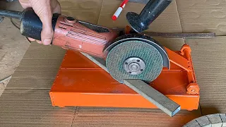 Cách Tự chế máy cắt bàn mini từ máy mài góc siêu chất p2 - Make iron cutting machine