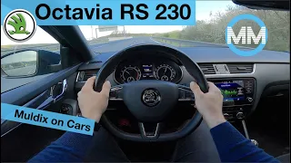 Skoda Octavia RS 230 (169 kW) POV Test Drive + Acceleration 0-220 km/h