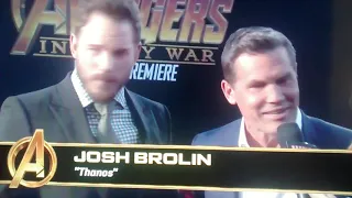 Josh Brolin Winston Duke e Chris Pratt Live at The avengers infinity war Premiere