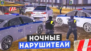 НОЧНЫЕ НАРУШИТЕЛИ! ПЕРЕСТРЕЛКИ, ПОГОНИ и БУДНИ ГИБДД на AMAZING ONLINE в GTA CRMP