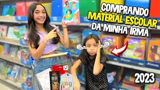 COMPRANDO O MATERIAL ESCOLAR DE 2023 DA MINHA IRMÃ | O MUNDO DE LARISSA