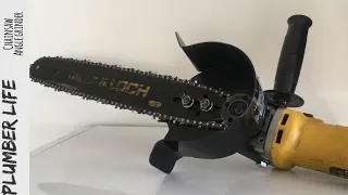 angle grinder hack to chainsaw
