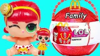 LOL Surprise McDonalds Lil Sister & Happy Meal Toys | Toy Egg Videos