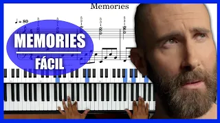 🎹 MEMORIES: tutorial para ✅ PIANO FÁCIL ✅