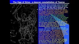 The Sign of Orion and his meaning in the heavens and relationship to the bible