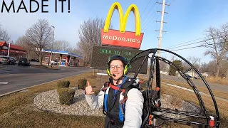 FLYING TO MCDONALDS ON MY PARAMOTOR!
