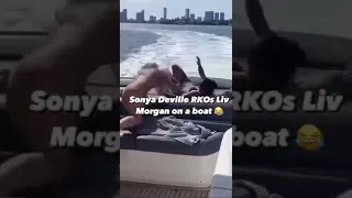 Sonya Deville RKOs Liv Morgan on Boat #shorts #trending #wwe #viral #youtube