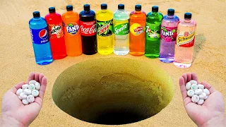 Coca Cola, Sprite, Pepsi, Fanta, Lipton, Schweppes, 7up, Mtn Dew, Mirinda Mix vs Mentos Underground