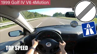 1999 Volkswagen Golf IV 2.8 V6 4Motion (204PS) POV Autobahn Drive Top Speed (1080p FullHD)