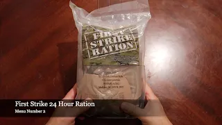 MRE Review | First Strike 24 Hour Ration | Menu No. 2