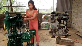 Genius Girl Manufacturing Automatic Wood Grain Lathe | Girl mechanic.