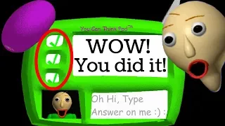I SOLVED THE 3RD QUESTION IN BALDI'S BASICS | Easiest Baldi's Basics Mod | Baldi's Basics More Maths