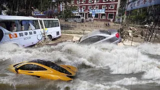 China city under pressure, flooding anytime! Rainstorm and hail strikes Jilin province