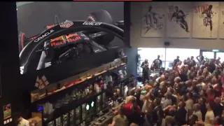 Crowd reaction to Verstappen overtake on Hamilton! THEY GO CRAZY