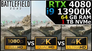 Battlefield 2042 | 1080p vs 1440p vs 2160p | RTX 4080 | i9 13900K | 64GB RAM | 1TB NVMe