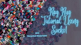 DIY Rag Rug Using Socks!