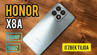 Honor X8a, Arzonga 90Hz displey, 100MP kamera to'liq o'zbekcha tavsif