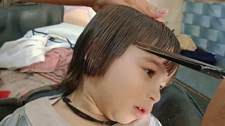 How Tow Haircut baby cut Hairstyle Cutting baby viral video girl cut