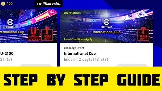 How to participate in international cup 1 Billion coins event - efootball 2023 mobile