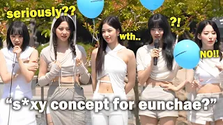 Le sserafim protects Eunchae from *inappropriate* comment made by a fan during fanmeeting