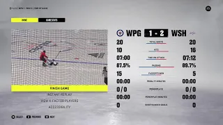 January 18,2022 Winnipeg vs. Washington NHL 22 GM Connected Hockey League