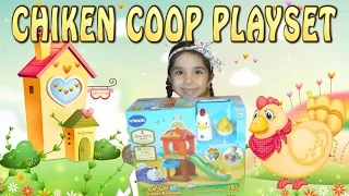 Детский набор "Курочка мама и курятник с горкой". Chiken Coop Playset for Kids.