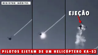 Registro inédito ou "CGI"? Pilotos ejetam de um helicóptero KA-52, após ser atingido por míssil