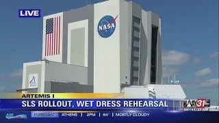 Getting ready for the Artemis I SLS rollout wet dress rehearsal