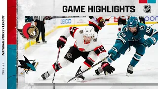 Senators @ Sharks 11/21 | NHL Highlights 2022