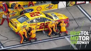 Logano has trouble on pit road early at Bristol