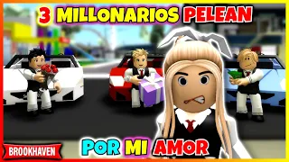 3 MILLONARIOS PELEAN POR MI AMOR 😨 Roblox Brookhaven rp Mini Pelicula (Historias con voces)