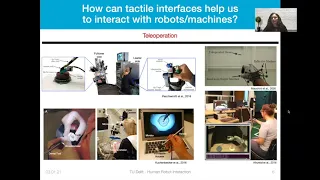 Tactile Interfaces for Human-Robot Interaction & Human Tactile Sensation (Part 1)