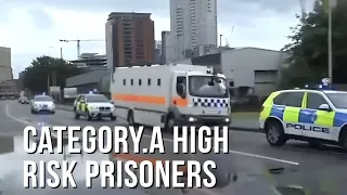 Category A high risk prisoners transport. Transfer into another prison. HMP Strangeways unit.