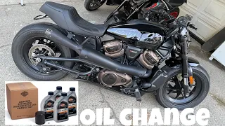 How to do a oil change for 2022 Harley Davidson sportster s
