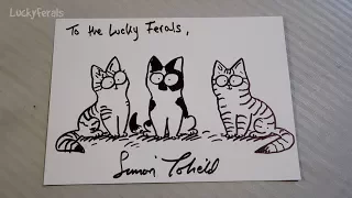 Simon's Cat Artist Simon Tofield Drew The Lucky Ferals! - Amazing Cat Drawing :)