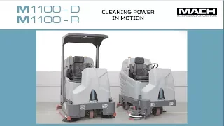 MACH M1100 industrial floor cleaning machine with disc brush or cylindrical sweep and scrub brush