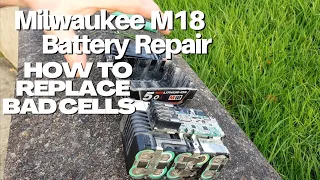 Milwaukee M18 Battery cell replacement