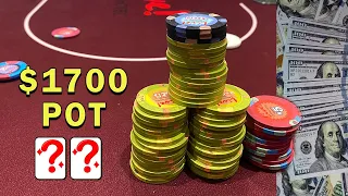 I waited ALL NIGHT for this $1700 pot / Ace Poker Vlog 22