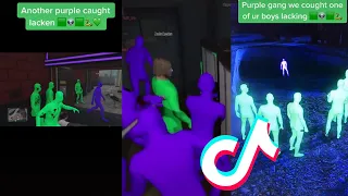 BEST of GREEN GANG VS PURPLE GANG GTA TIKTOK COMPILATION 👽