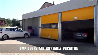 Видео скоростных рулонных ПВХ ворот BMP Roll® | Автосервис