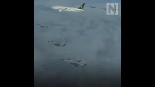 Saudi Crown Prince Mohammed Bin Salman's plane escorted by Pakistani fighter jets