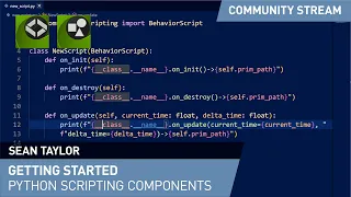 Getting Started: Python Scripting Components | Omniverse Community Stream