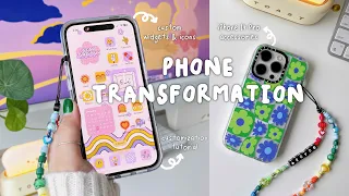 PHONE TRANSFORMATION: how to customize your iPhone, custom widgets tutorial, aesthetic iPhone 14 pro